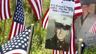 Mass. residents pay tribute to fallen service members at Boston Common flag garden