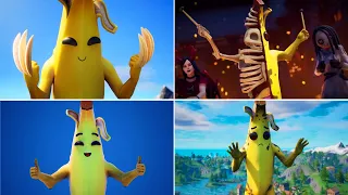 Evolution of Peely in Fortnite Trailers! All Peely Skin Trailers!