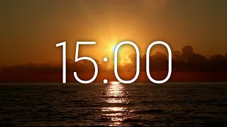 15 Minute Timer Sunset Sea Background | Relax Music | Free Download