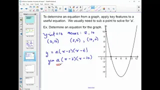 MCR3U - Review 03 - Properties & Graphs of Quadratic Relations