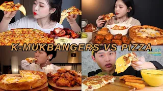 K-Mukbangers VS Pizza 🍕| ASMR Mukbang