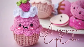 tutorial amigurumi cupcake || kelas amigurumi seri makanan by misyelashin