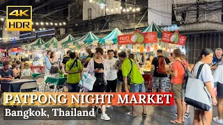 [BANGKOK] Patpong Night Market "Walking Through Silom Night life: Shopping & Food"|Thailand [4K HDR]