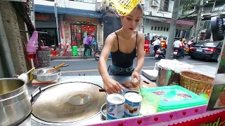 แม่ค้าโรตีที่ไม่ได้มีดีแค่ความสวย คนขยันสู้ชีวิต โรตีอร่อยมาก The famous Roti lady in Bangkok