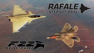 F-22 Raptor Vs Dassault Rafale Dogfight | Digital Combat Simulator | DCS |