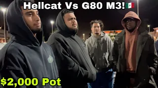 Hellcat Vs G80 M3! $2,000 Pot #Dodge #Hellcat #BMW