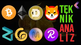 $BTC, $ETH, $DOGE, $SHIB, $RACA, $ZIL, $MINA, $REEF Teknik Analizi, Alım-Satım Bölgeleri