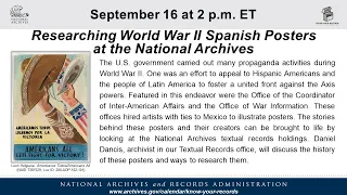 Researching World War II Spanish Posters at the National Archives (2020 Sept 16)