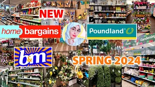 HOME BARGAINS, B&M, POUNDLAND SHOP WITH ME 😍 NEW IN 💖 Spring haul 2024  🥰 Shopping Vlog 💕