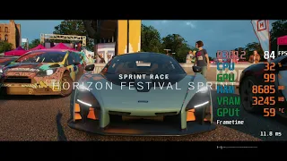 AMD Radeon RX 570 -- Intel Core i3-10100F -- Forza Horizon 4 Benchmark