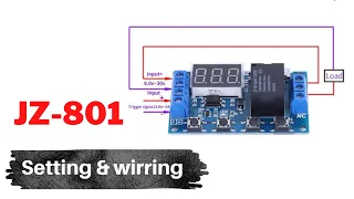 How to use digital timer relay module | JZ-801 timer module wiring and settings | Delay timer module