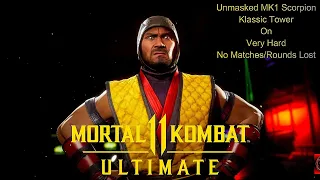 Mortal Kombat 11 Ultimate - MK1 Scorpion Klassic Tower On Very Hard No Matches/Rounds Lost