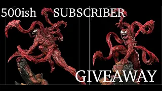 500ish SUBSCRIBER GIVEAWAY Prize#2  CARNAGE STATUE VERIFICATION VIDEO #carnage #statues #giveaway