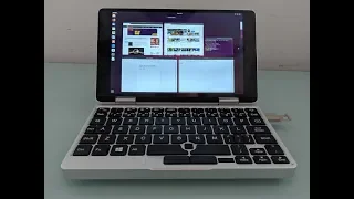 One Mix 2S Yoga mini laptop running Ubuntu 18.04