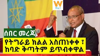 dr debretsion - ደብረፅዮን አስጠነቀቀ ፣ እርምጃም እንወስዳለን - deberetsion |debretsion speech|walta tv|walta