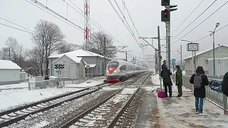 siemens velaro (сапсан) в пгт калашниково, лихославльский район, тверская обл