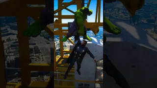 GTA V : HULK SAVING THOR FROM IRON MAN 😱| #shorts