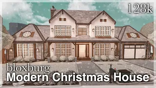 Bloxburg - Modern Christmas House Speedbuild (exterior)