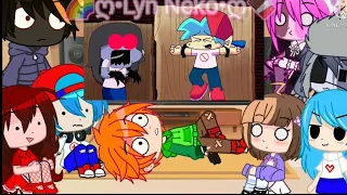 FNF🎶reaccionan a sus animaciones y memes✨ ||•Lyn Neko•||🍫🎀