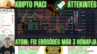 Bitcoin Hírek (954) - Kripto Piaci Áttekintés - ATOM: Fix Erősödés már 3 hónapja 🧐