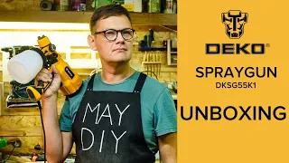 📌 Unboxing DEKO DKSG55K1 Electric Spray Gun &Test