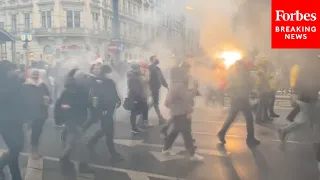 Demonstrators Against Vaccine Mandates And COVID-19 Restrictions Protest In Vienna