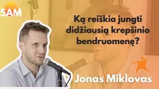 Didžiausia krepšinio bendruomenė Lietuvoje | Jonas Miklovas | 5AM Podkastas