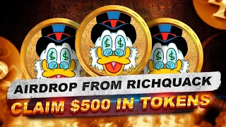 AIRDROP RICHQUACK CRYPTO EVENT | CLAIM 500$ FREE | NO DEPOSIT | TOKEN QUACK PROJECKT 2023