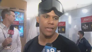 Padres superstar Juan Soto talks about beating the Dodgers to advance to the NLCS