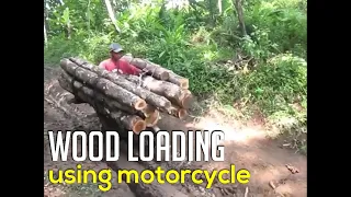 WOOD LOADING process USING MOTORCYCLE