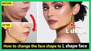 Get beautiful jawline!! How to change the face shape to L shape face | Chiseled jawline exercise