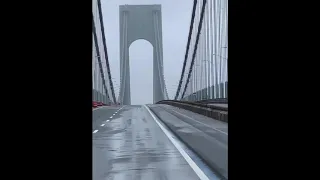 NY’s Verrazano Bridge shifts and groans in High Winds (horrifying)!!