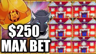 OMG JUST WHEN I THOUGHT IT WAS OVER! THIS MASSIVE JACKPOT HAPPENED ON HUFF N PUFF $250/BETS