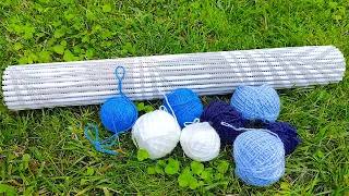 Stop throwing away leftover yarn. Get a rubber shower mat and use it wisely