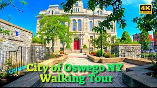 Walking tour downtown Oswego NY [4K]