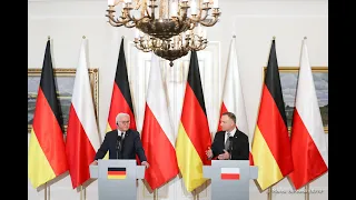 Konferencja prasowa Prezydentów Polski i Niemiec