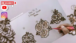 Different Floral Henna || 3 Types Flowers Designs 🌼🌺 || Nitya_Henna_Art