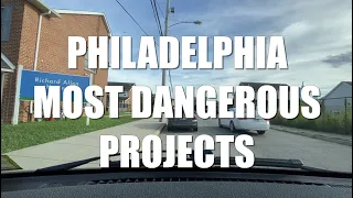 DRIVING TOUR 1 OF PHILADELPHIA'S WORST HOUSING PROJECTS | RICHARD ALLEN HOMES 24 HOUR POLICE PATROL