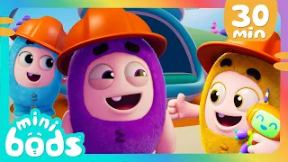 Building Block Fight | Minibods | Mini Oddbods | Baby Oddbods | Funny Cartoons For Kids