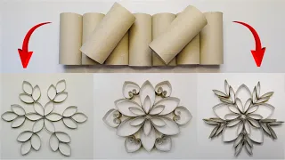 3 Stars made of Toilet Paper Rolls / Paper Stars DIY Easy / Toilet Paper Roll Craft Ideas