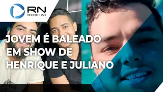 Jovem é baleado em show da dupla sertaneja Henrique e Juliano