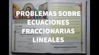 Problemas sobre ecuaciones fraccionarias lineales - Capítulo 17 - Álgebra de Baldor LB