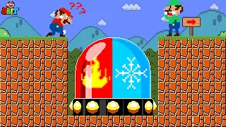 Can Mario Beat the Ultimate Mega FIRE and ICE SWITCH in New Super Mario Bros. | Game Animation