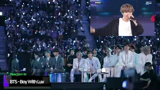 TXT, ATEEZ AND UNINE REACTION TO BTS PERFORMANCE MAMA 2019 [SCREEN VERSION]