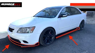 How to Install Universal Side Skirts Lip Spoiler on any Car the Easy Way + Vinyl Wrap lower Panels