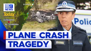 Man and three grandchildren killed in light plane crash near Canberra | 9 News Australia