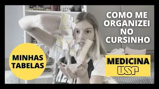 COMO ME ORGANIZEI NO CURSINHO || MEDICINA USP || Verena Paccola