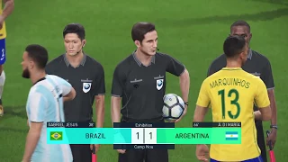 Brazil vs Argentina | PES 2018 Demo