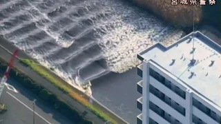 津波、川をさかのぼる　宮城・多賀城市の砂押川  TSUNAMI  Tagajyo,Miyagi