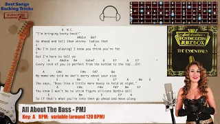 🎸 All About The Bass - PMJ Guitar Backing Track with chords and lyrics